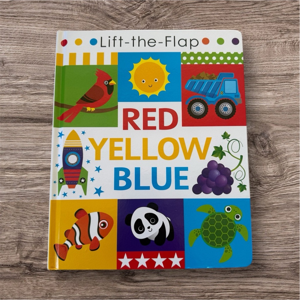 Book Red, Yellow, Blue- Lift the Flap Activity Kids Books - Childrens Books